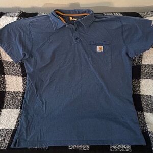 Carhartt top / shirt / polo blue medium